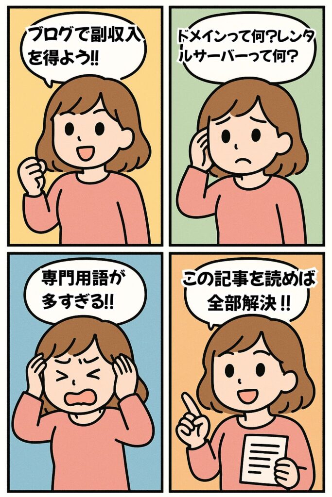 アフィリエイトの4コマ漫画