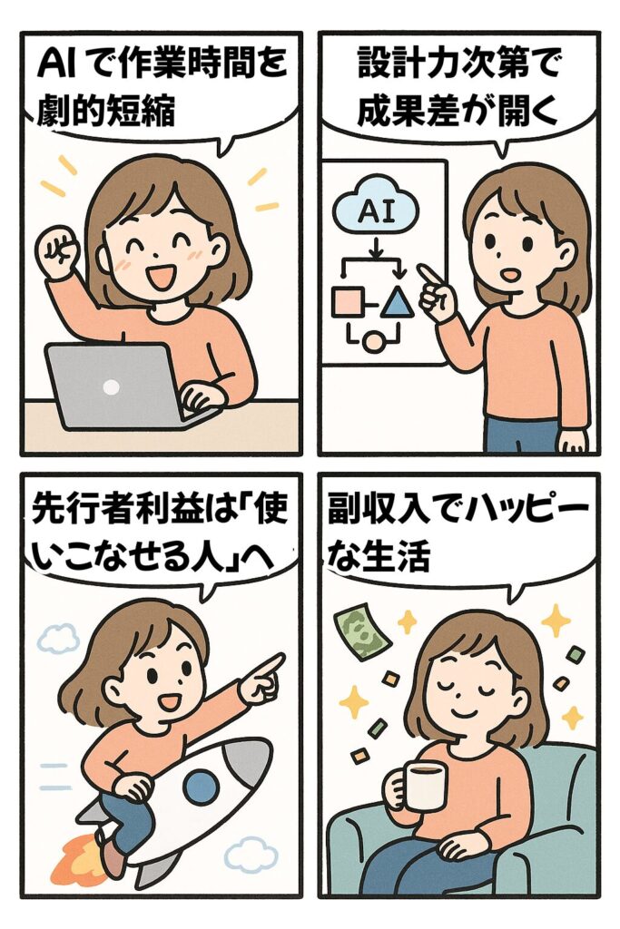 AI を使ってできることの漫画